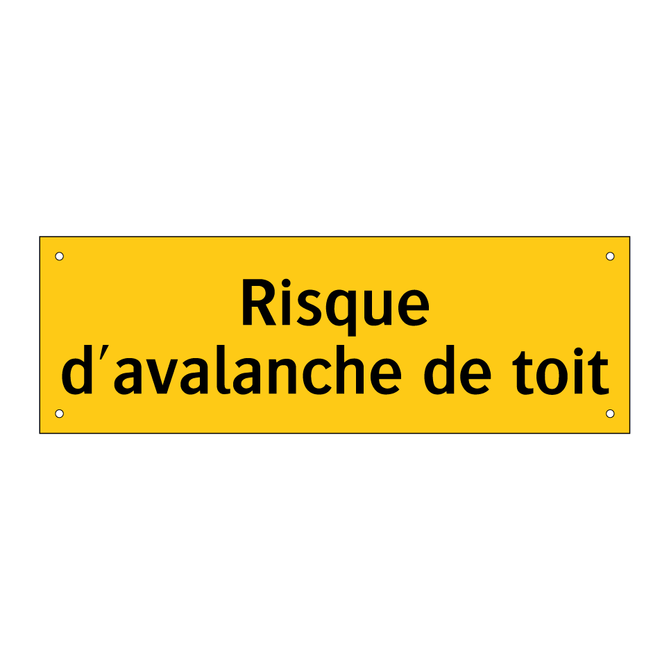 Risque d'avalanche de toit