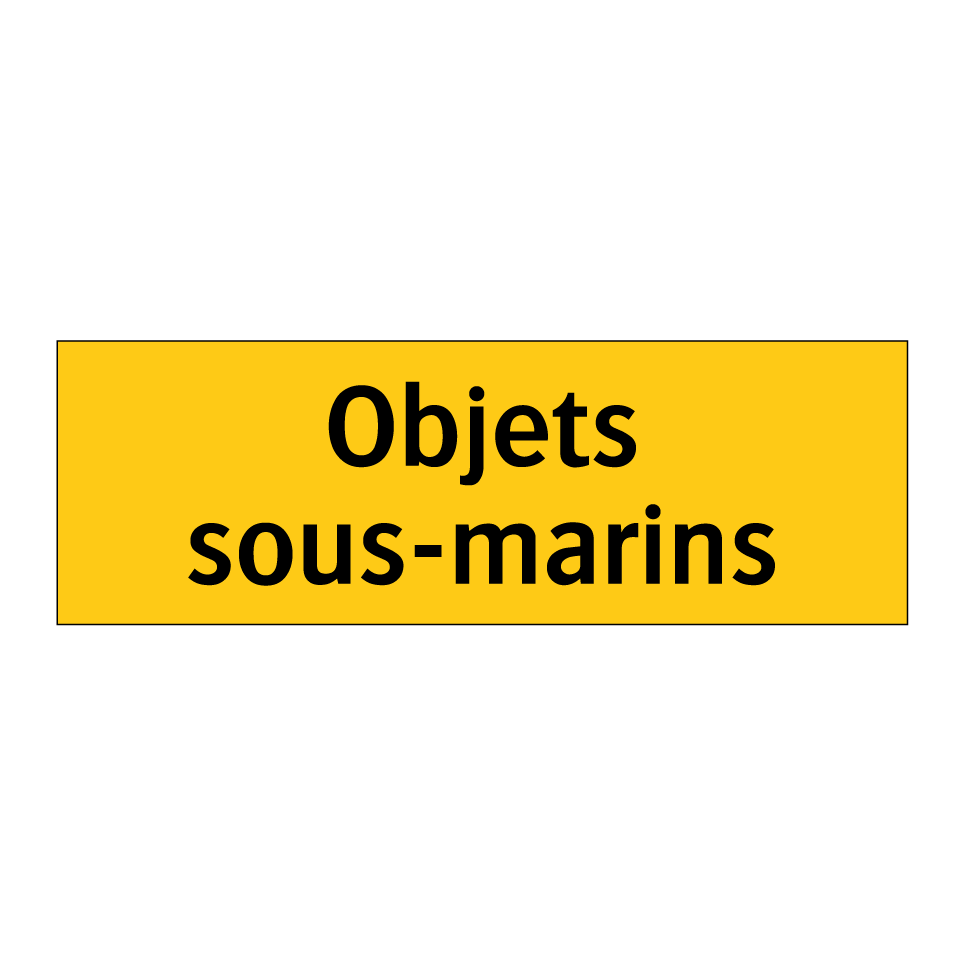 Objets sous-marins