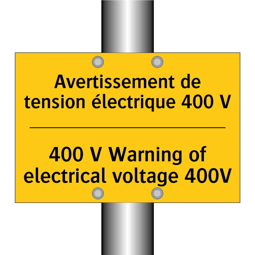 Avertissement de tension électrique /.../ - 400 V Warning of electrical voltage /.../