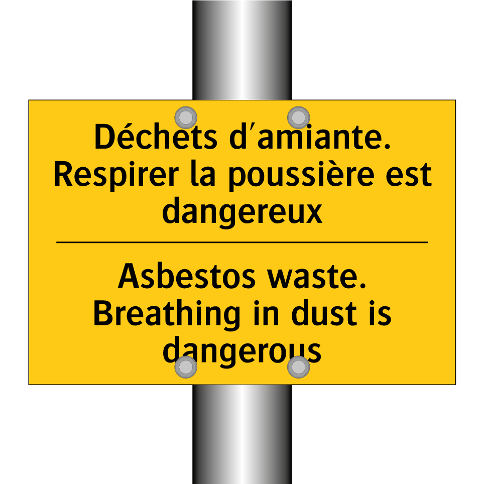 Déchets d'amiante. Respirer la /.../ - Asbestos waste. Breathing in dust /.../