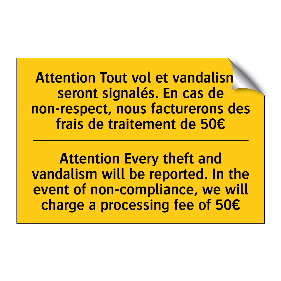 Attention Tout vol et vandalisme /.../ - Attention Every theft and vandalism /.../