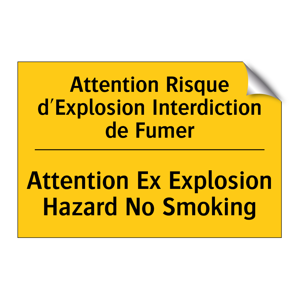 Attention Risque d'Explosion Interdiction /.../ - Attention Ex Explosion Hazard /.../