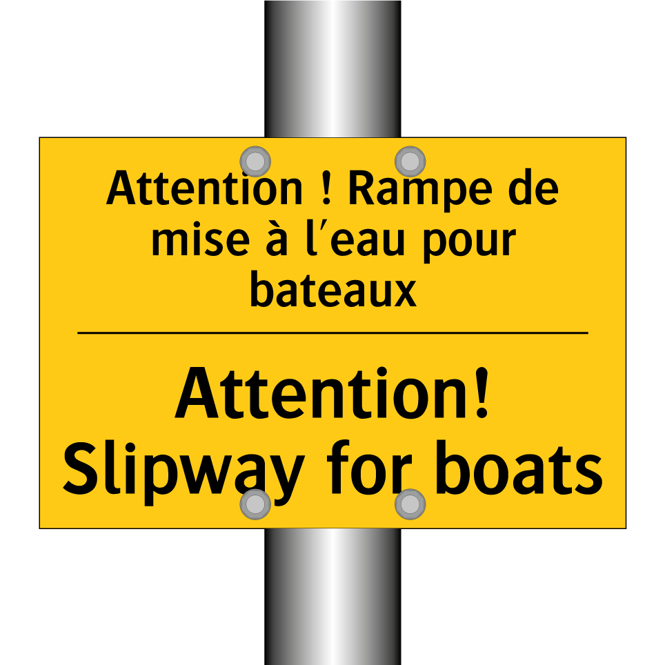 Attention ! Rampe de mise à l'eau /.../ - Attention! Slipway for boats