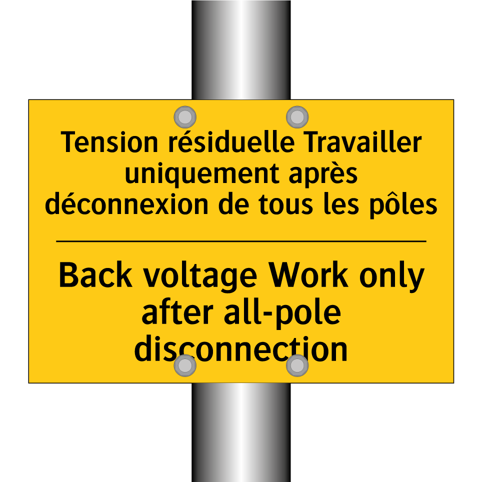 Tension résiduelle Travailler /.../ - Back voltage Work only after all-pole /.../