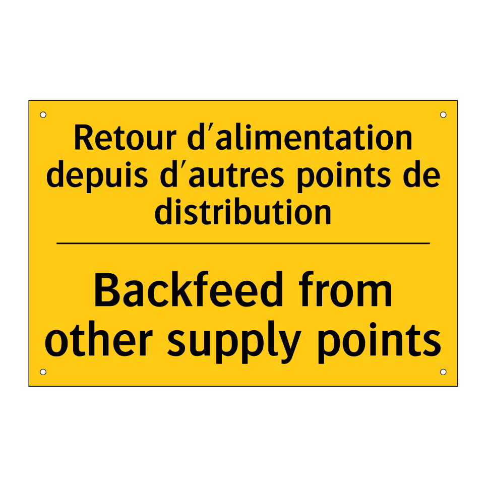 Retour d'alimentation depuis d'autres /.../ - Backfeed from other supply points /.../