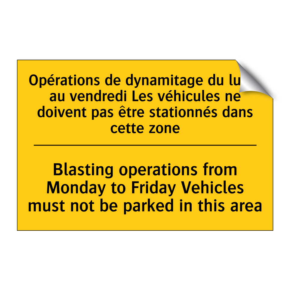 Opérations de dynamitage du lundi /.../ - Blasting operations from Monday /.../