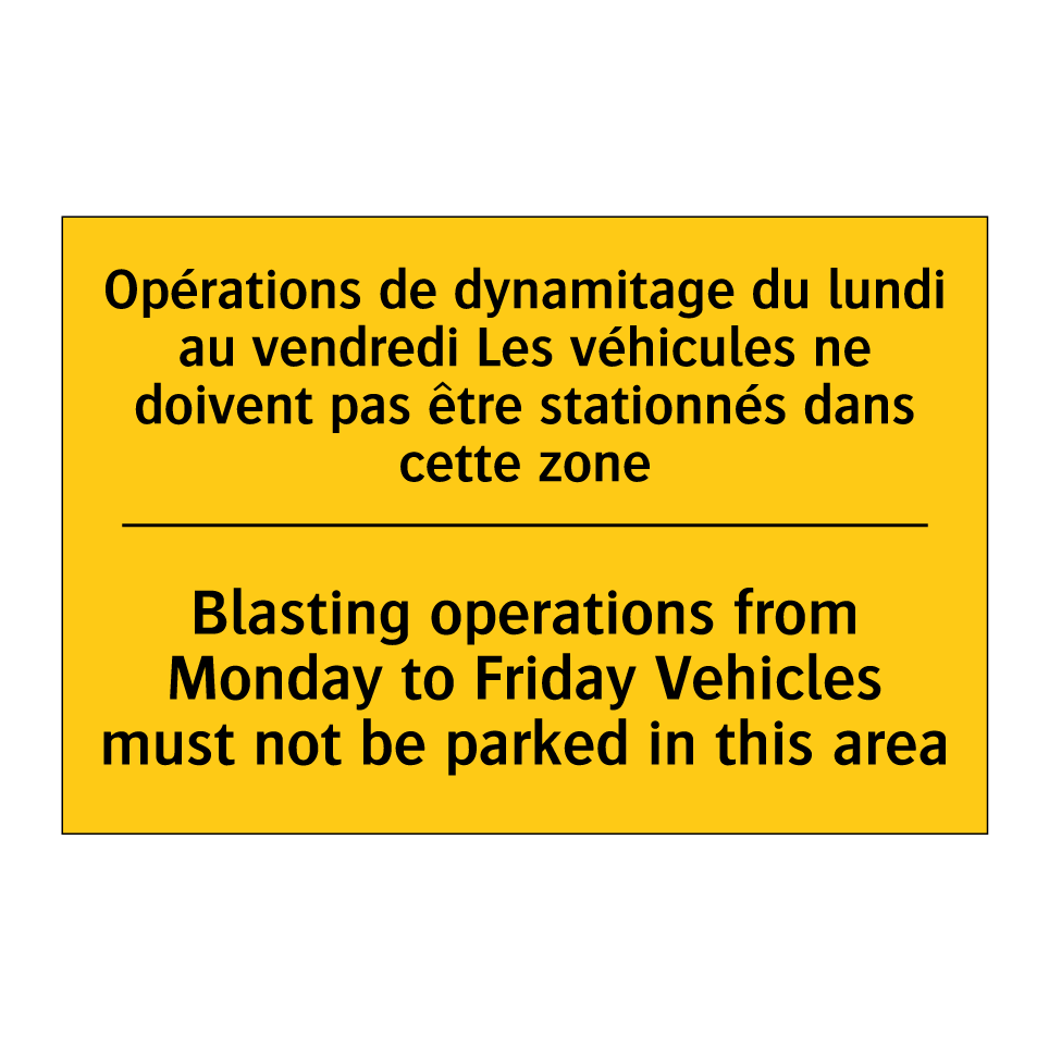 Opérations de dynamitage du lundi /.../ - Blasting operations from Monday /.../