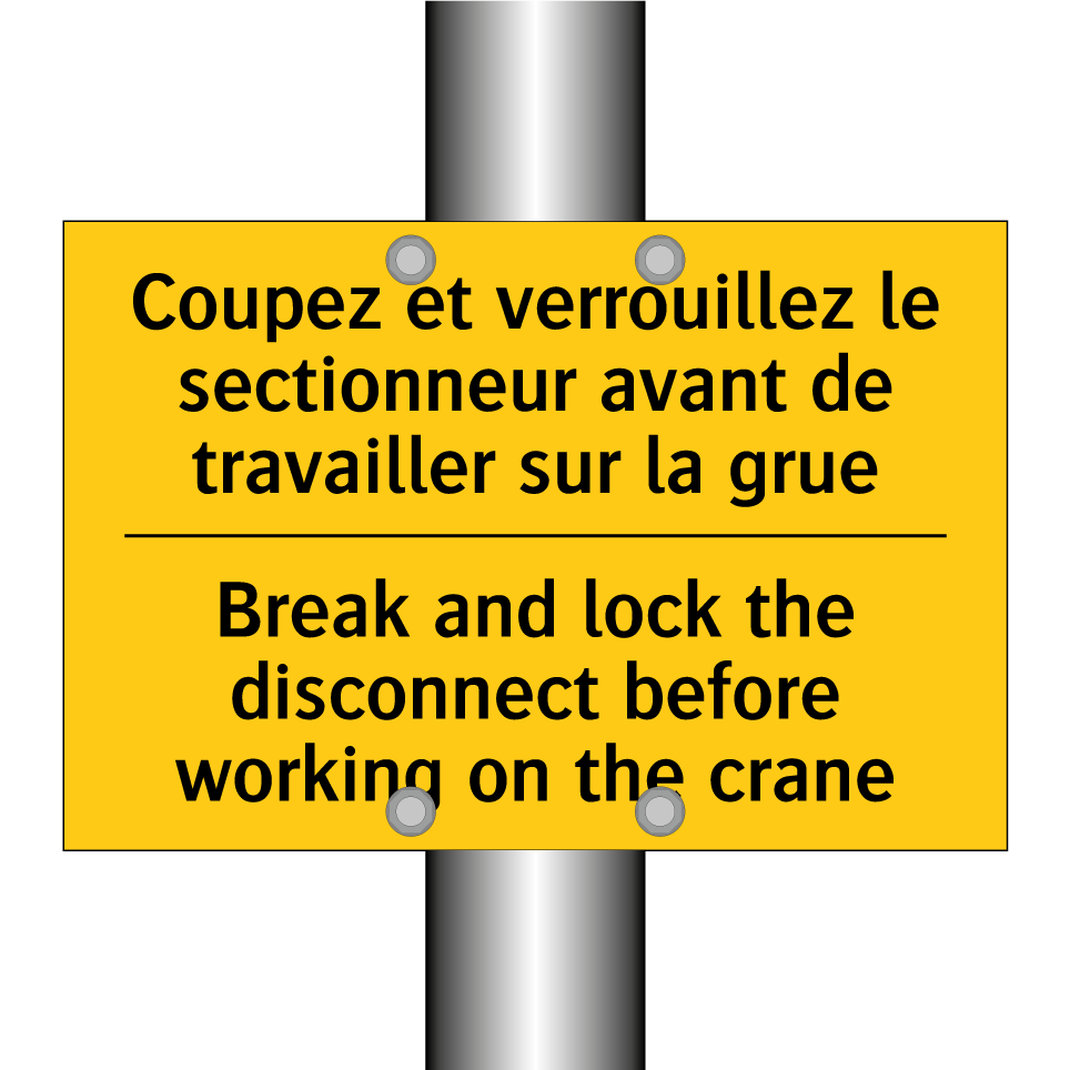Coupez et verrouillez le sectionneur /.../ - Break and lock the disconnect /.../