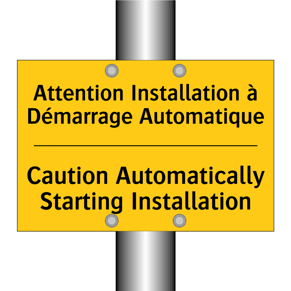 Attention Installation à Démarrage /.../ - Caution Automatically Starting /.../
