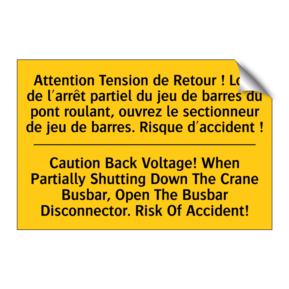 Attention Tension de Retour ! /.../ - Caution Back Voltage! When Partially /.../