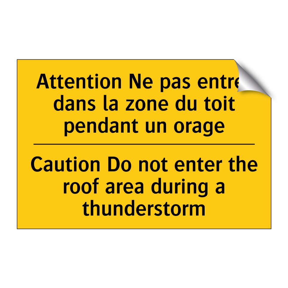 Attention Ne pas entrer dans la /.../ - Caution Do not enter the roof /.../