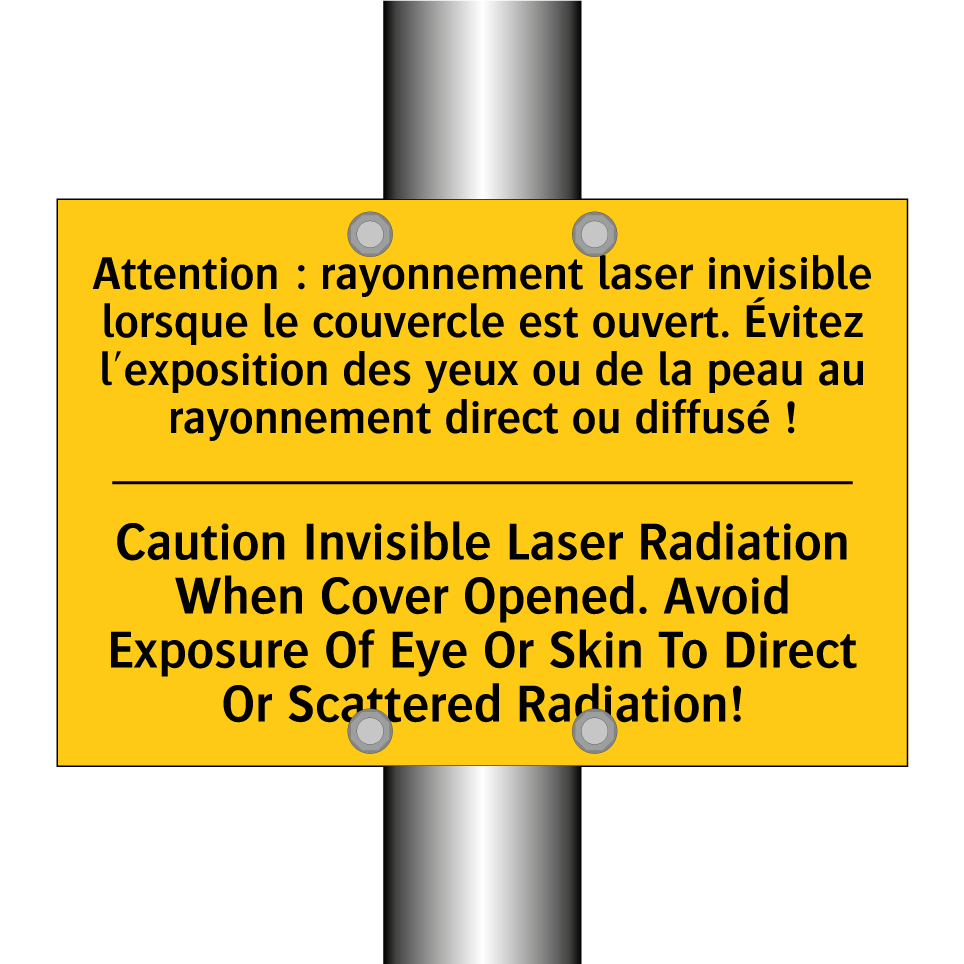 Attention : rayonnement laser /.../ - Caution Invisible Laser Radiation /.../