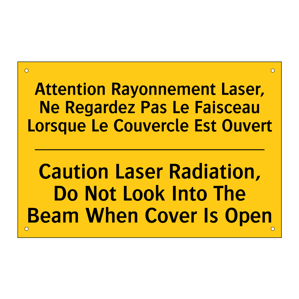 Attention Rayonnement Laser, Ne /.../ - Caution Laser Radiation, Do Not /.../