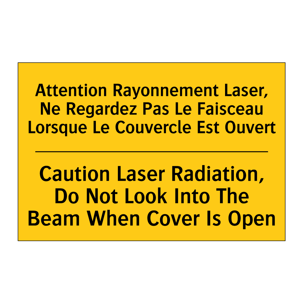 Attention Rayonnement Laser, Ne /.../ - Caution Laser Radiation, Do Not /.../