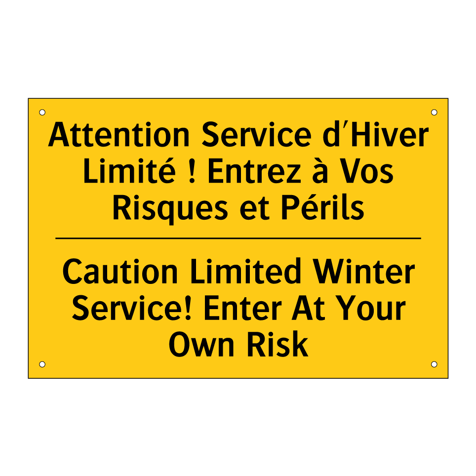 Attention Service d'Hiver Limité /.../ - Caution Limited Winter Service! /.../