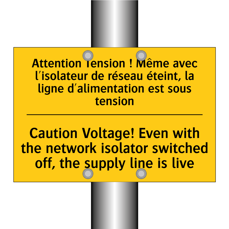 Attention Tension ! Même avec /.../ - Caution Voltage! Even with the /.../