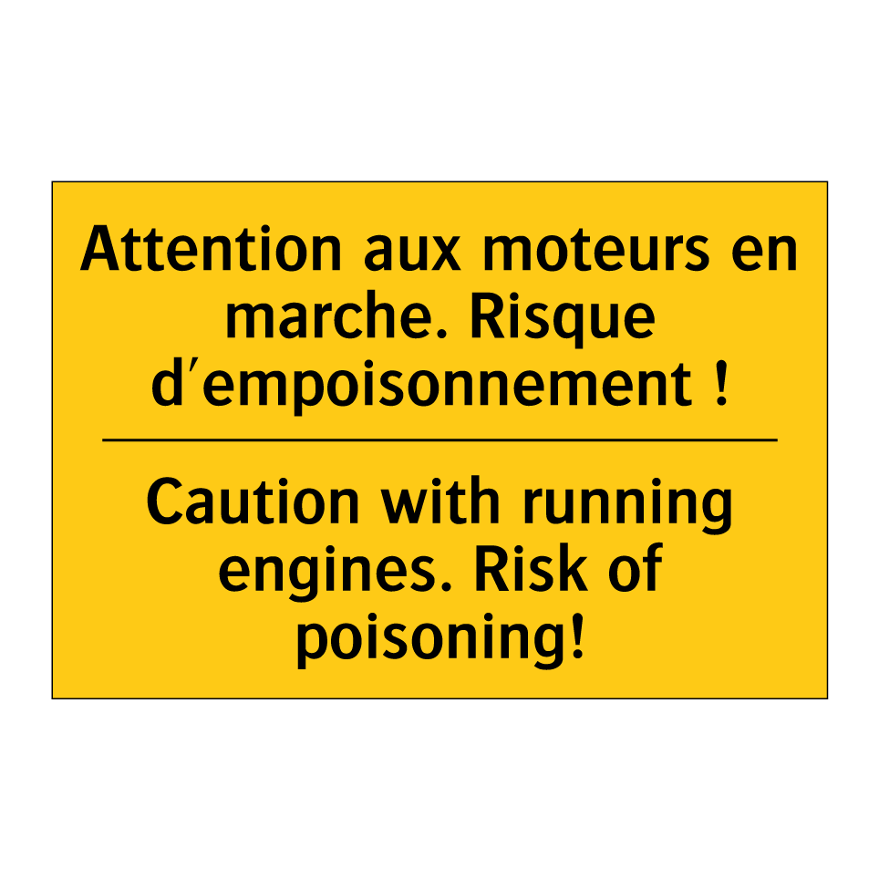Attention aux moteurs en marche. /.../ - Caution with running engines. /.../