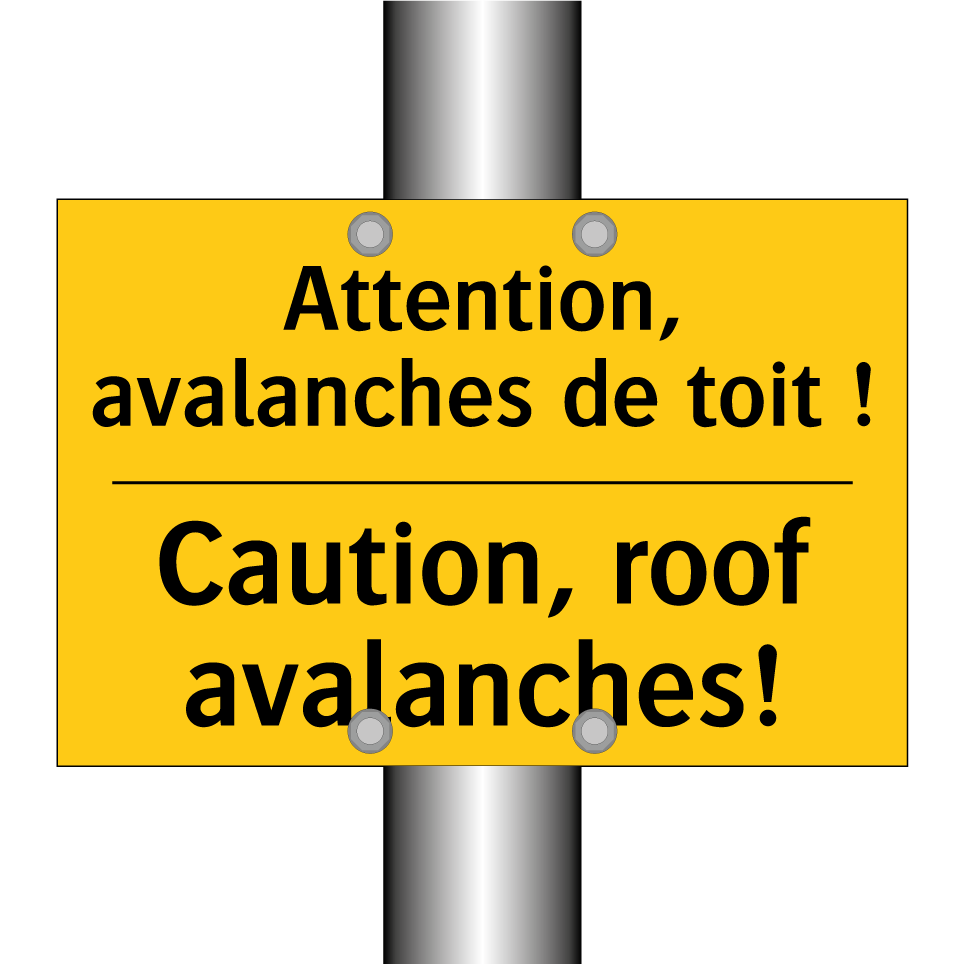 Attention, avalanches de toit /.../ - Caution, roof avalanches!