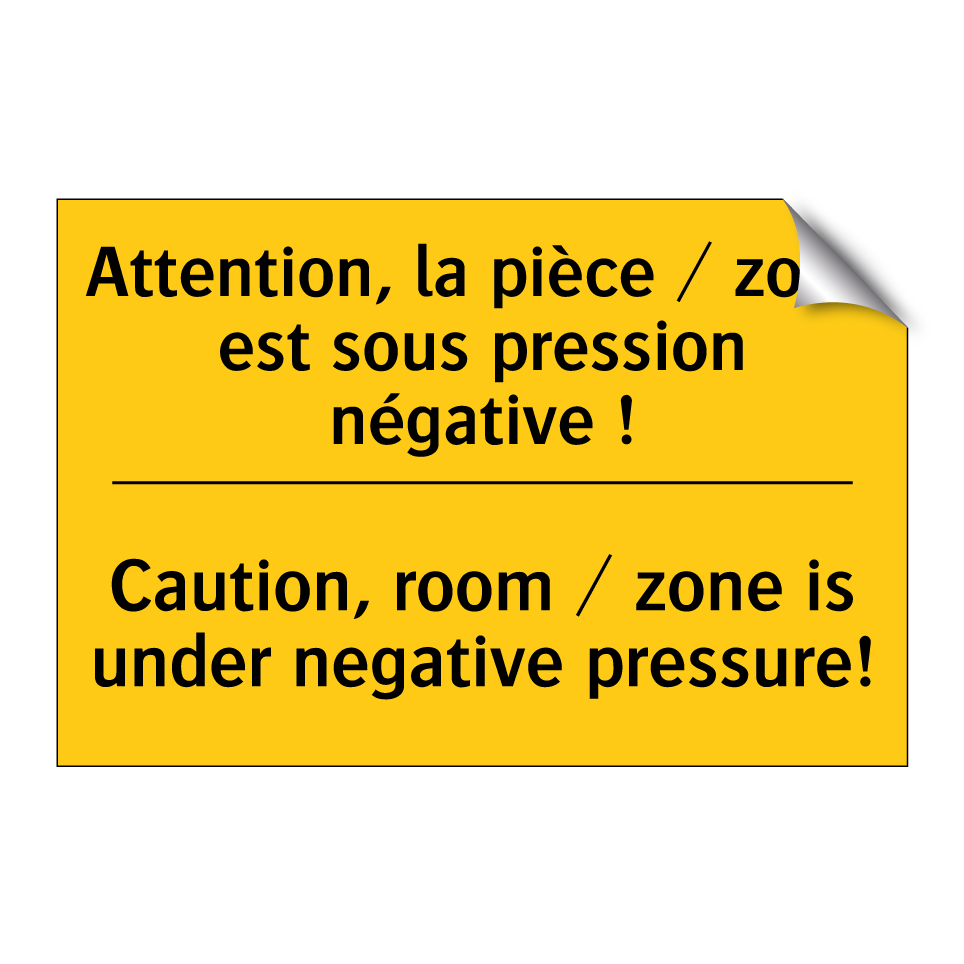 Attention, la pièce / zone est /.../ - Caution, room / zone is under /.../
