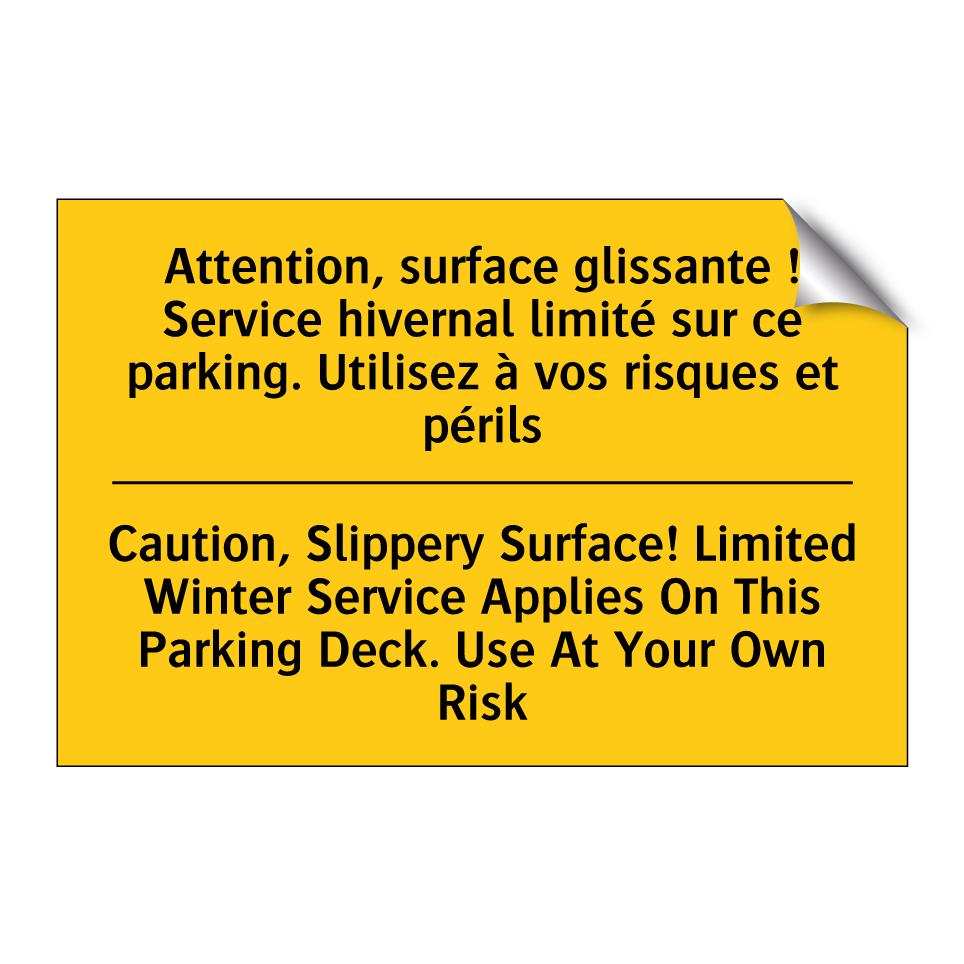 Attention, surface glissante ! /.../ - Caution, Slippery Surface! Limited /.../