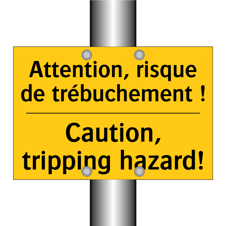 Attention, risque de trébuchement /.../ - Caution, tripping hazard!