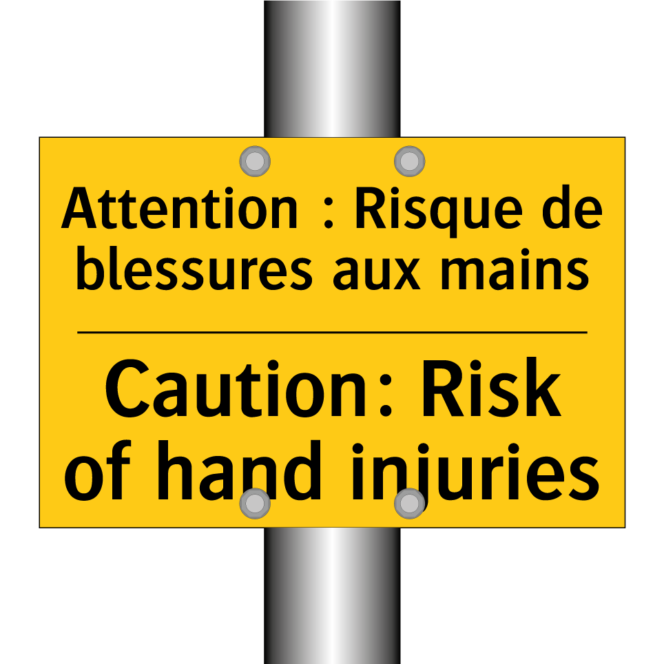 Attention : Risque de blessures /.../ - Caution: Risk of hand injuries
