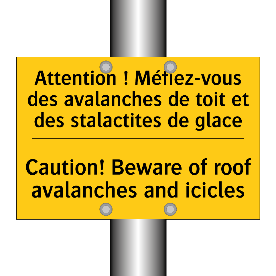 Attention ! Méfiez-vous des avalanches /.../ - Caution! Beware of roof avalanches /.../