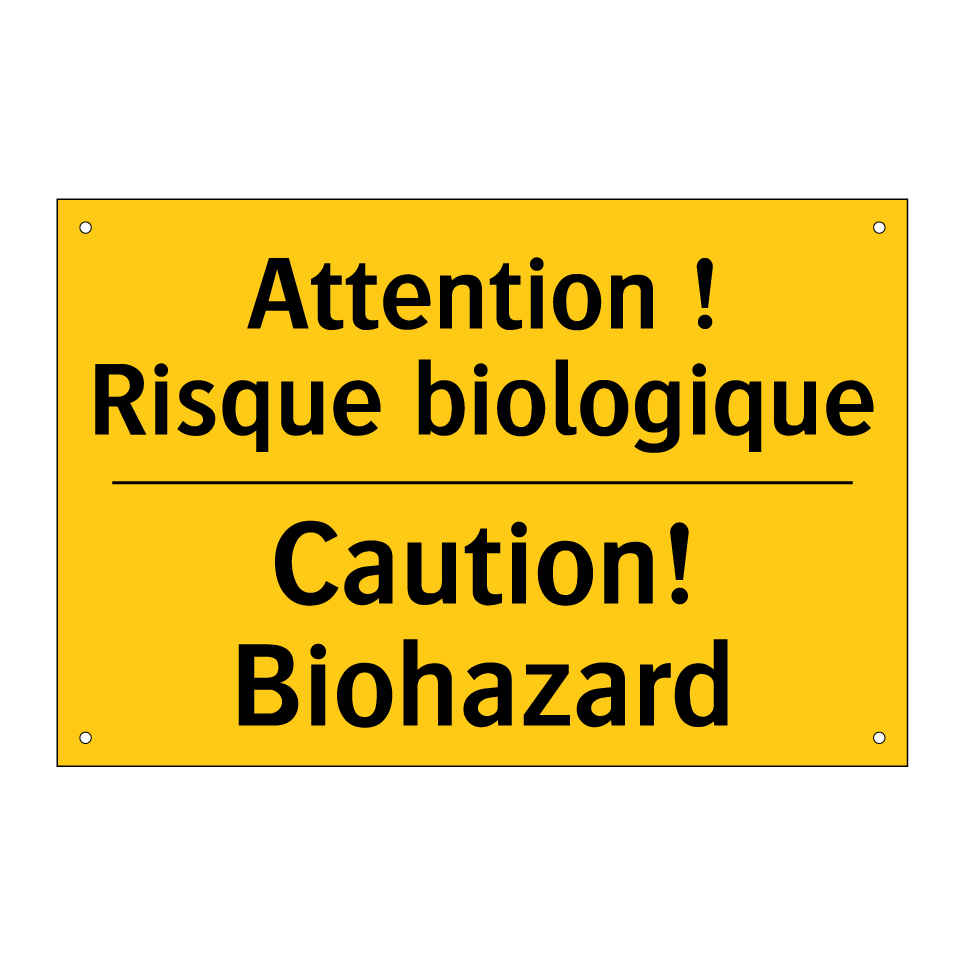 Attention ! Risque biologique - Caution! Biohazard