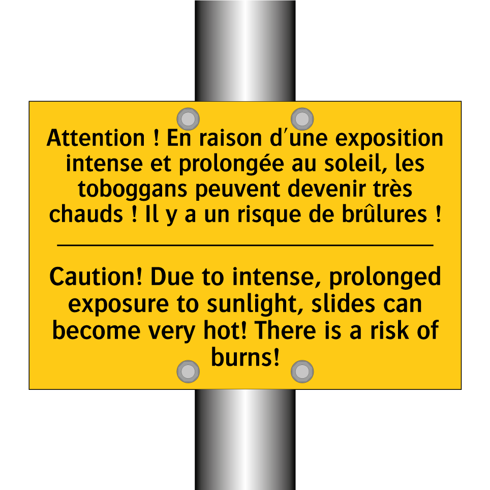Attention ! En raison d'une exposition /.../ - Caution! Due to intense, prolonged /.../