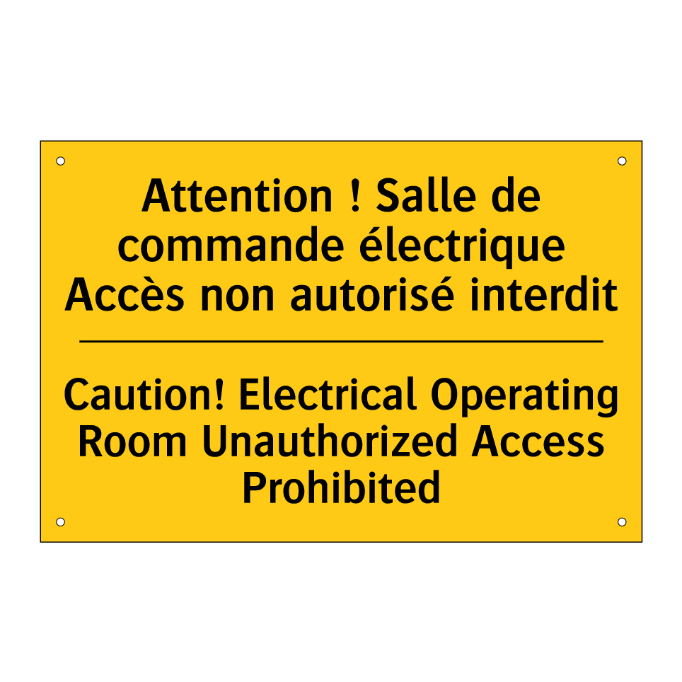 Attention ! Salle de commande /.../ - Caution! Electrical Operating /.../