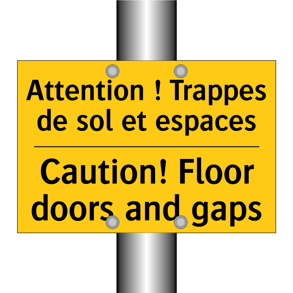 Attention ! Trappes de sol et /.../ - Caution! Floor doors and gaps