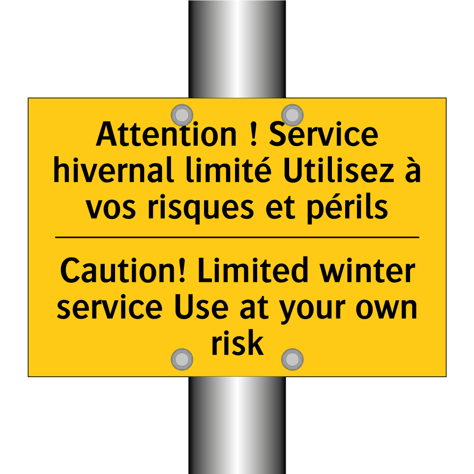 Attention ! Service hivernal limité /.../ - Caution! Limited winter service /.../