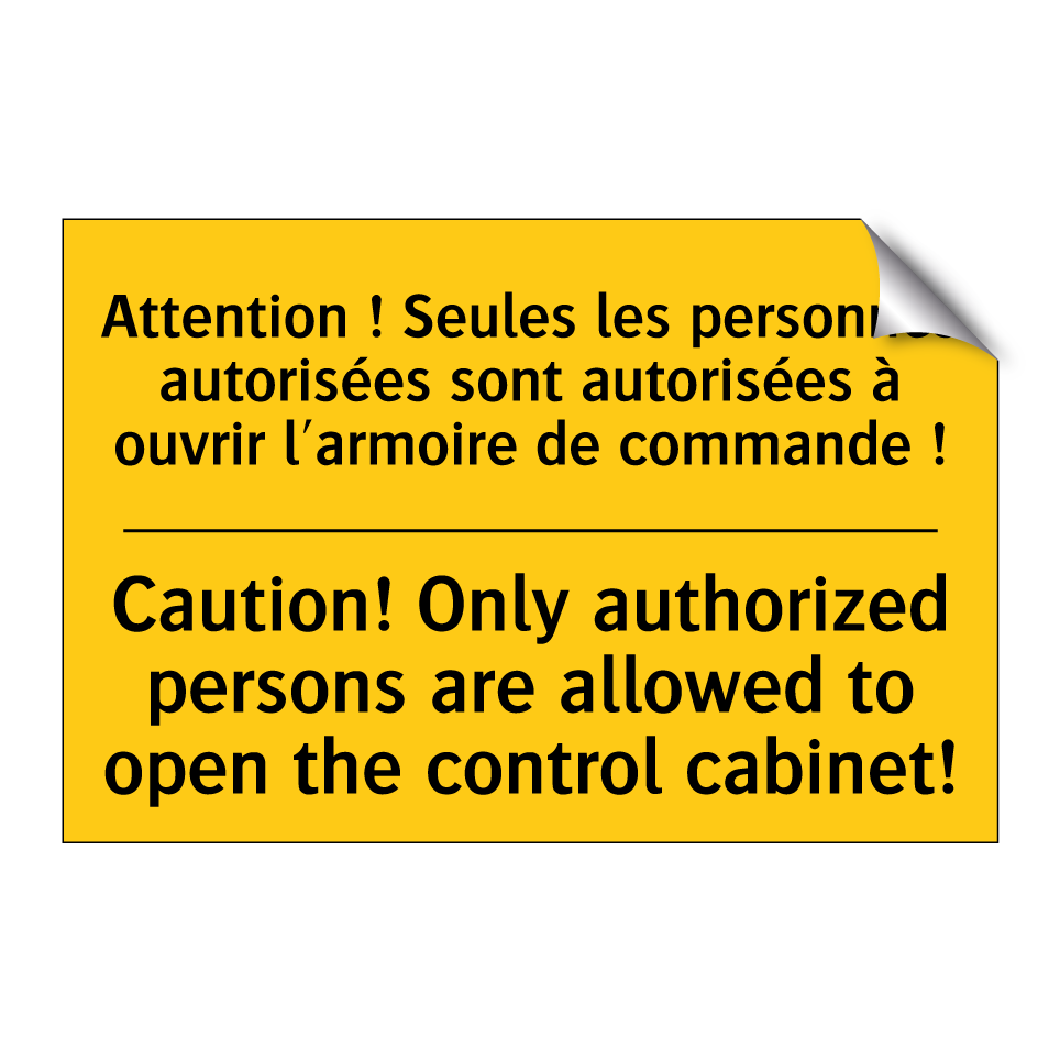 Attention ! Seules les personnes /.../ - Caution! Only authorized persons /.../