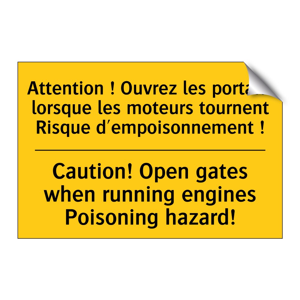 Attention ! Ouvrez les portails /.../ - Caution! Open gates when running /.../