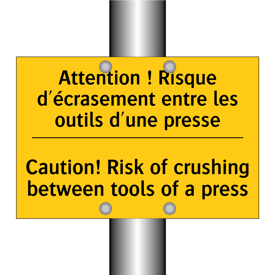 Attention ! Risque d'écrasement /.../ - Caution! Risk of crushing between /.../