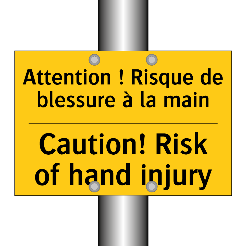 Attention ! Risque de blessure /.../ - Caution! Risk of hand injury