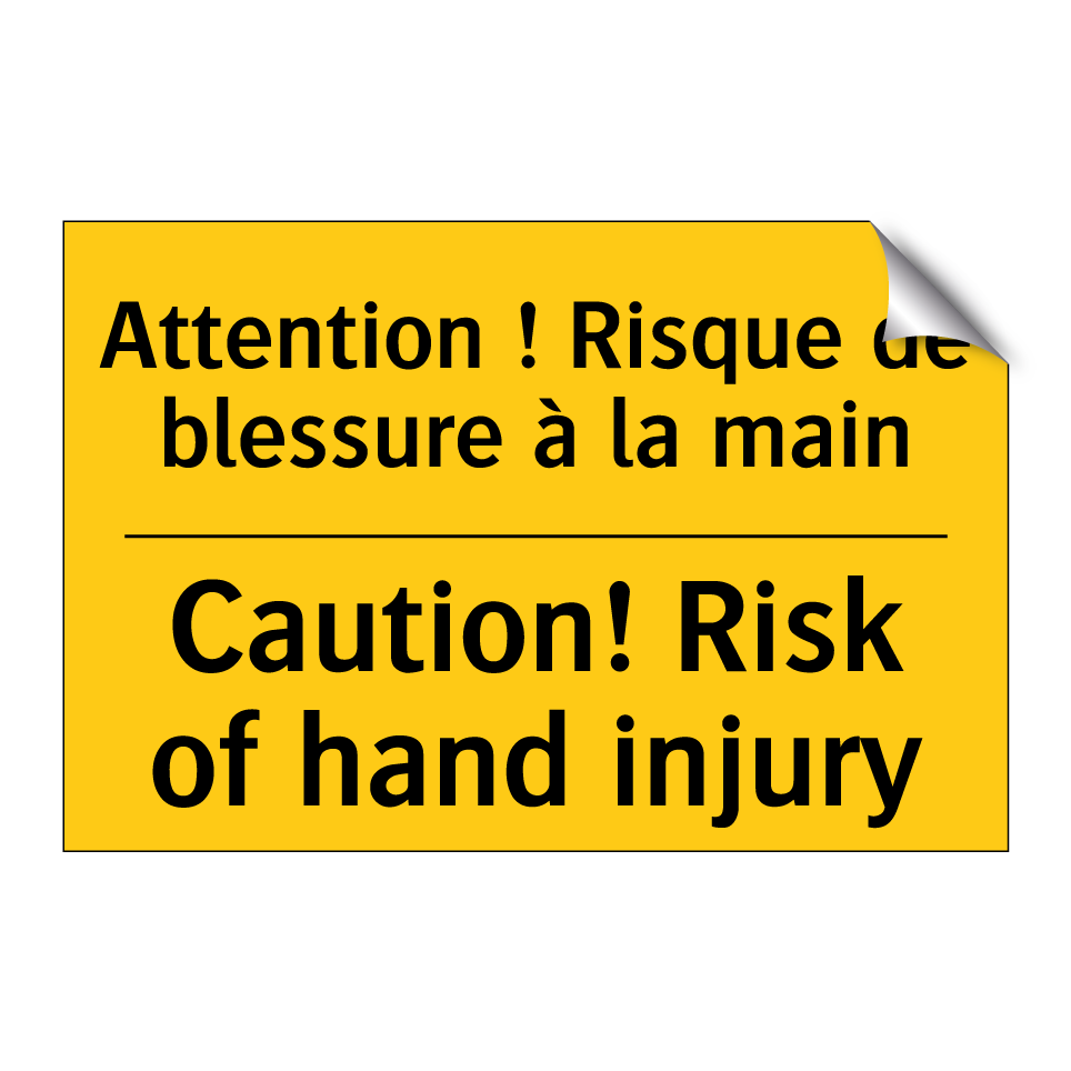 Attention ! Risque de blessure /.../ - Caution! Risk of hand injury
