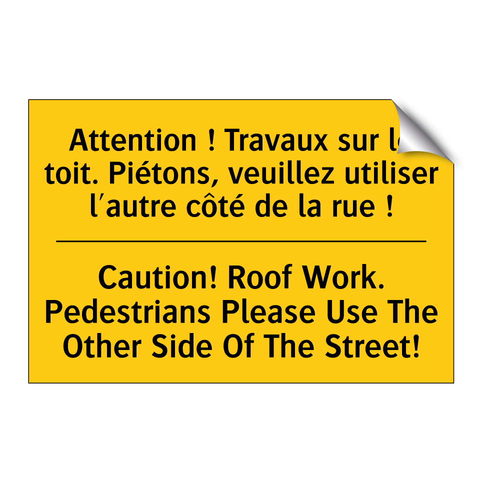 Attention ! Travaux sur le toit. /.../ - Caution! Roof Work. Pedestrians /.../