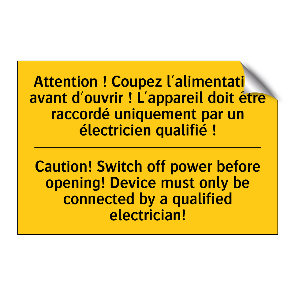 Attention ! Coupez l'alimentation /.../ - Caution! Switch off power before /.../