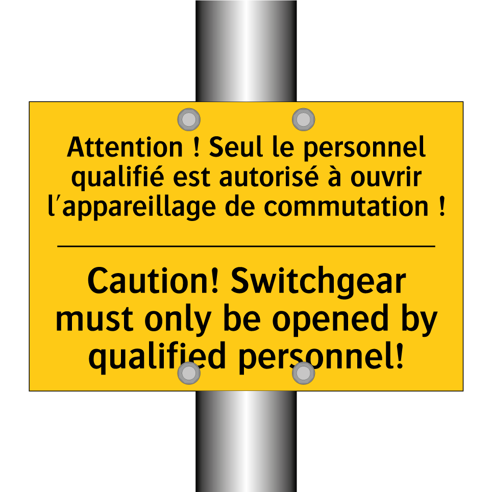 Attention ! Seul le personnel /.../ - Caution! Switchgear must only /.../