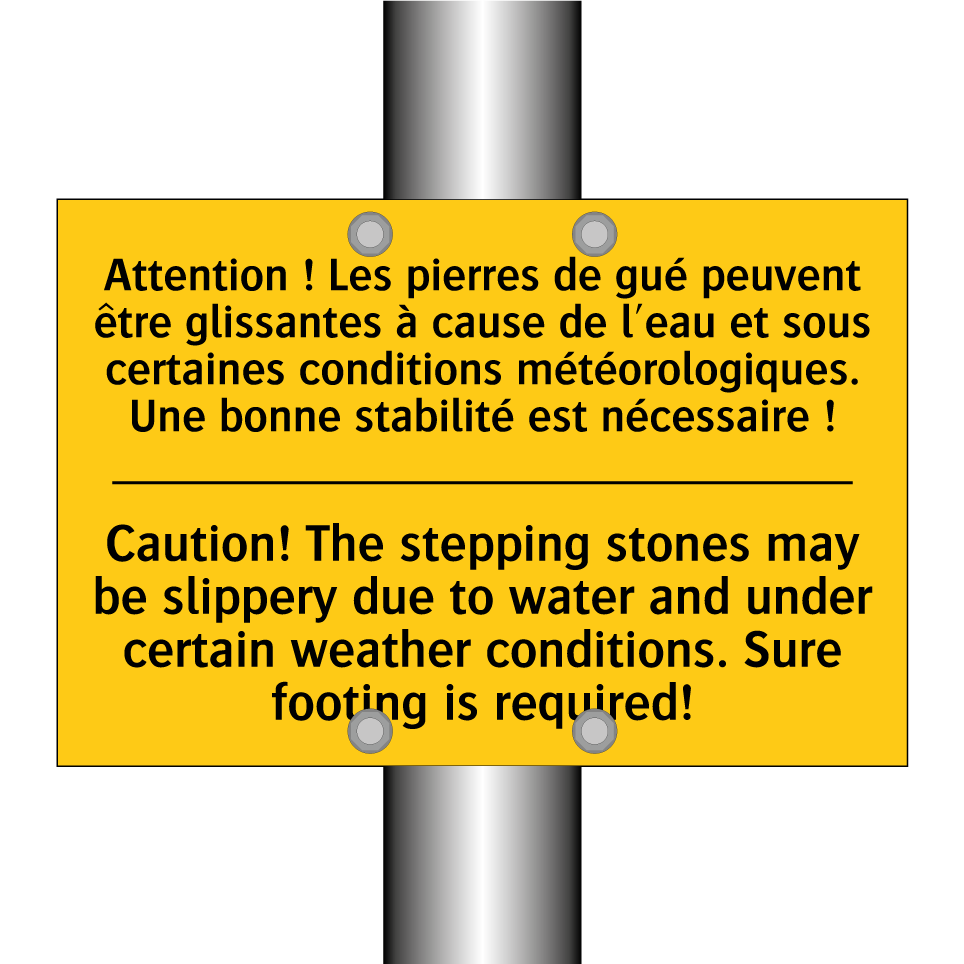 Attention ! Les pierres de gué /.../ - Caution! The stepping stones may /.../