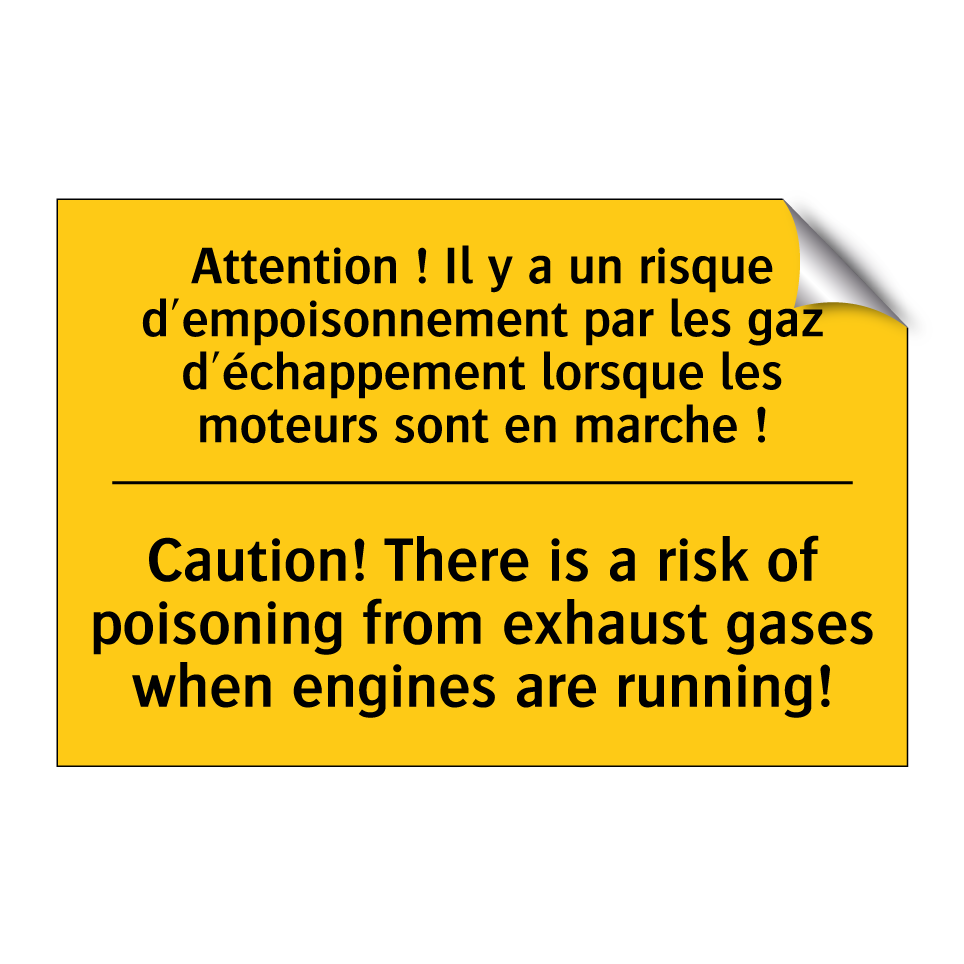 Attention ! Il y a un risque d'empoisonnement /.../ - Caution! There is a risk of poisoning /.../