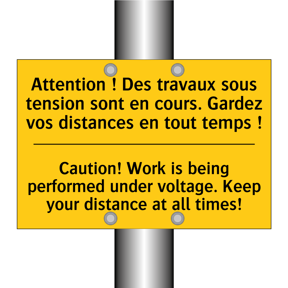 Attention ! Des travaux sous tension /.../ - Caution! Work is being performed /.../