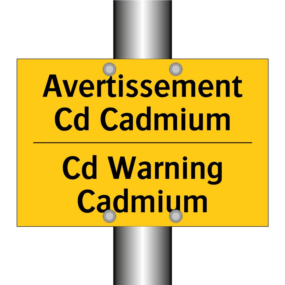Avertissement Cd Cadmium - Cd Warning Cadmium