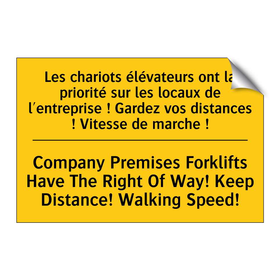 Les chariots élévateurs ont la /.../ - Company Premises Forklifts Have /.../