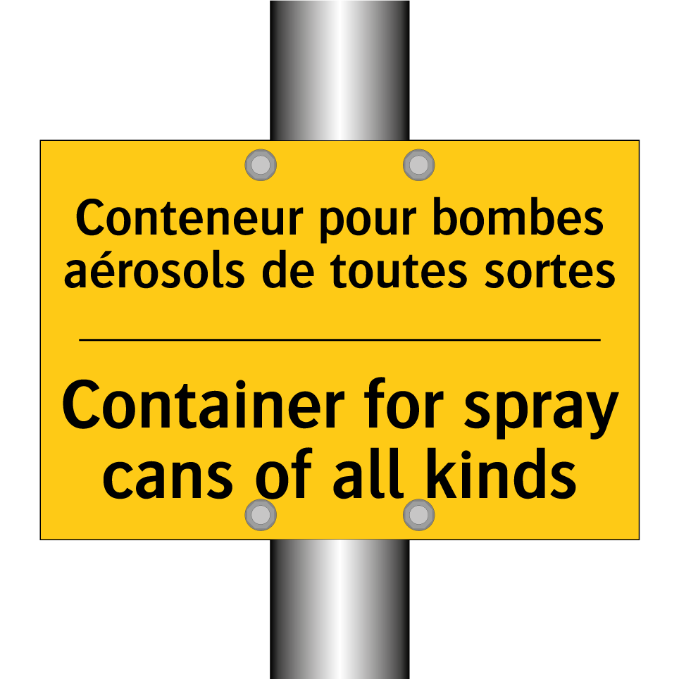 Conteneur pour bombes aérosols /.../ - Container for spray cans of all /.../