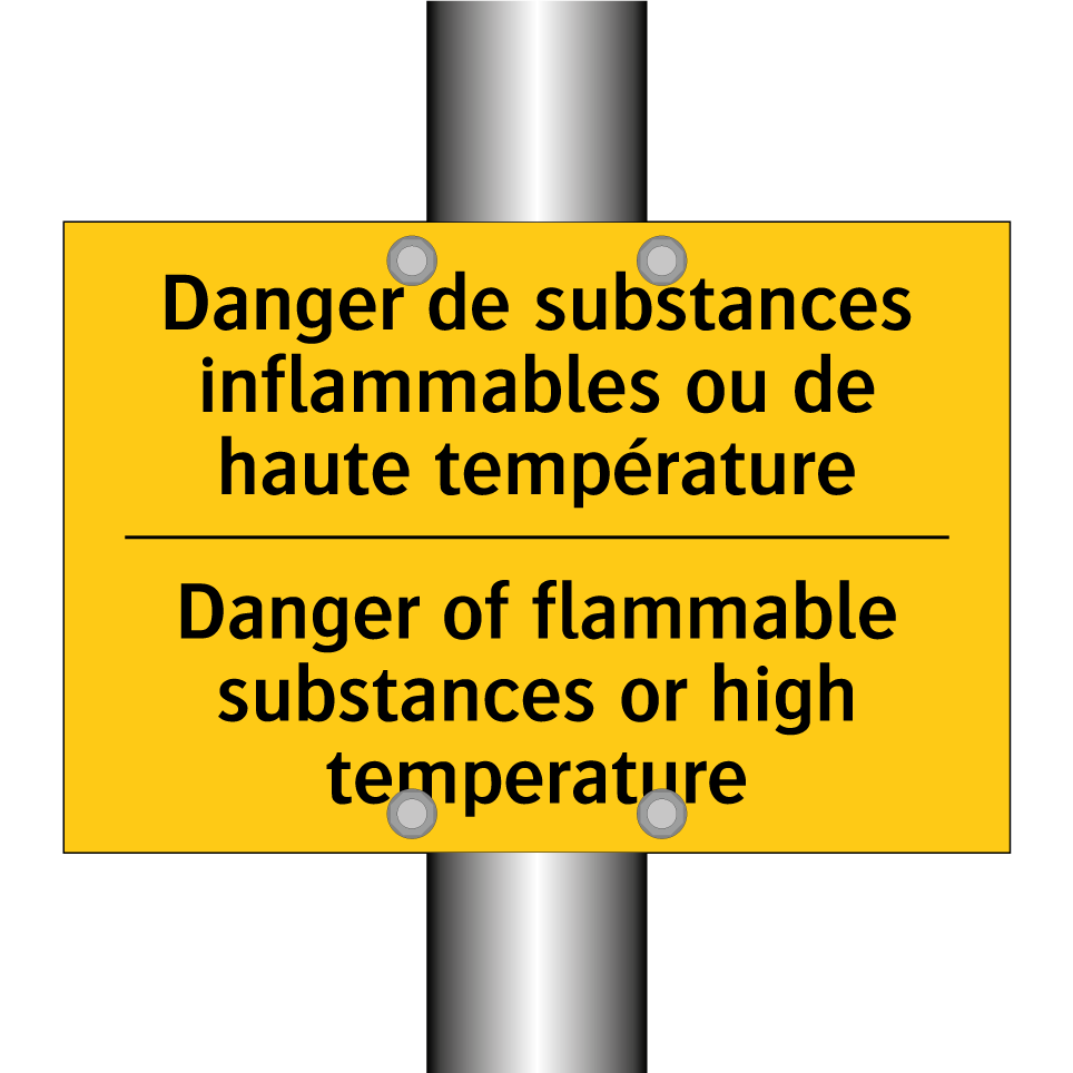 Danger de substances inflammables /.../ - Danger of flammable substances /.../