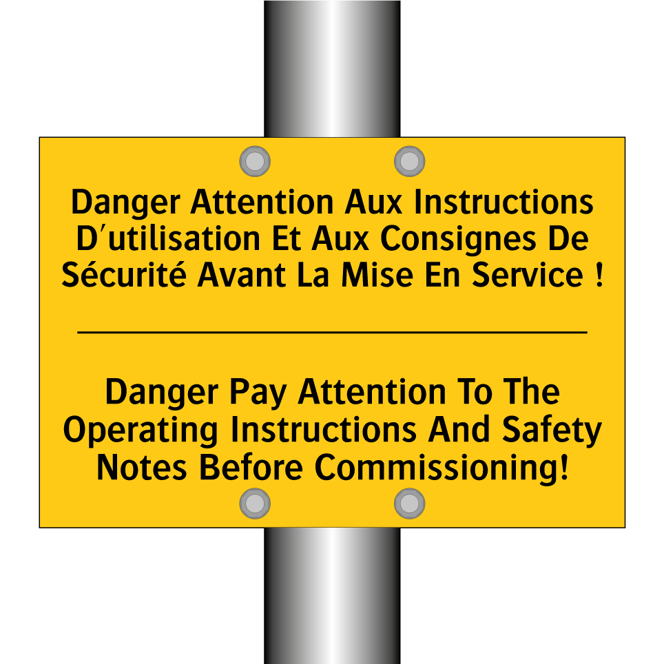 Danger Attention Aux Instructions /.../ - Danger Pay Attention To The Operating /.../