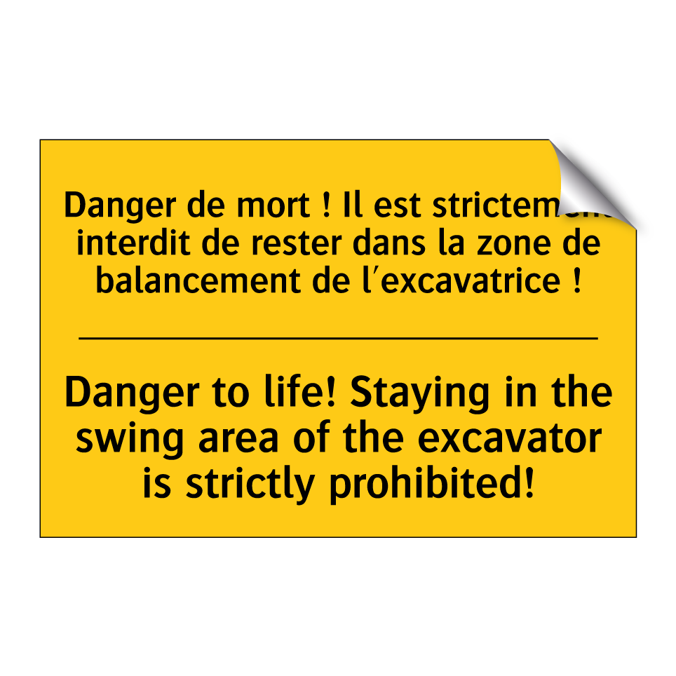Danger de mort ! Il est strictement /.../ - Danger to life! Staying in the /.../