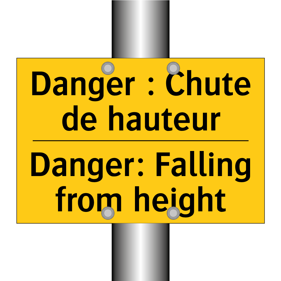 Danger : Chute de hauteur - Danger: Falling from height